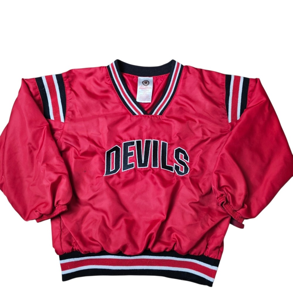 Vintage NHL Hockey New Jersey Devils Kid Athelete Pullover Jacket Sz. 5/6